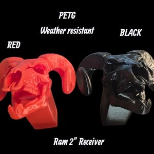 Red or Black or white Ram 2” Receiver Covers